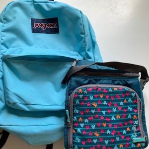 Jansport Backpack and Lunch Box. 📚✏️🍎